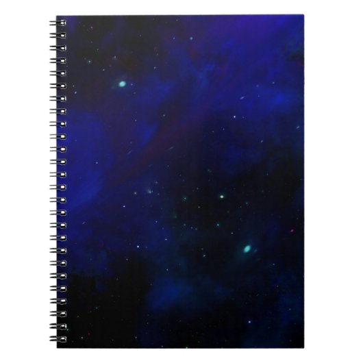 Mitternachtsblauer Himmel mit Sternen Notizblock (Vorderseite)