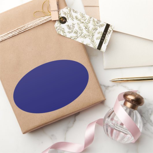 Mitternachtsblauer Oval-Aufkleber Ovaler Aufkleber (Schenken)