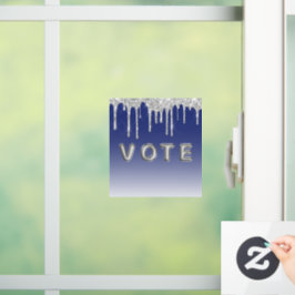 Mitternachtsblauer Silber-Glitter-Drip-Grafik-Wahl Fensteraufkleber