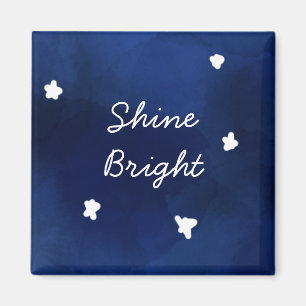 Mitternachtsblauer Sternenhimmel Magnet