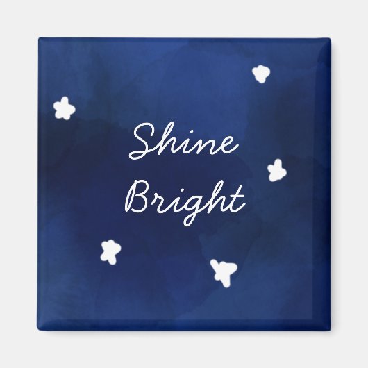 Mitternachtsblauer Sternenhimmel Magnet (Vorne)