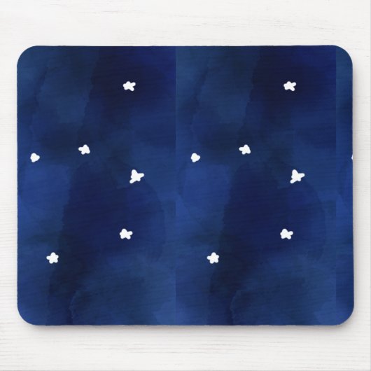 Mitternachtsblauer Sternenhimmel Mousepad (Vorne)