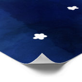 Mitternachtsblauer Sternenhimmel Poster (Ecke)
