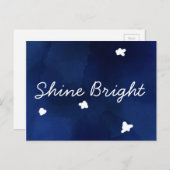 Mitternachtsblauer Sternenhimmel Postkarte (Vorne/Hinten)