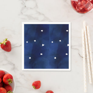 Mitternachtsblauer Sternenhimmel Serviette