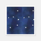 Mitternachtsblauer Sternenhimmel Serviette (Vorderseite)