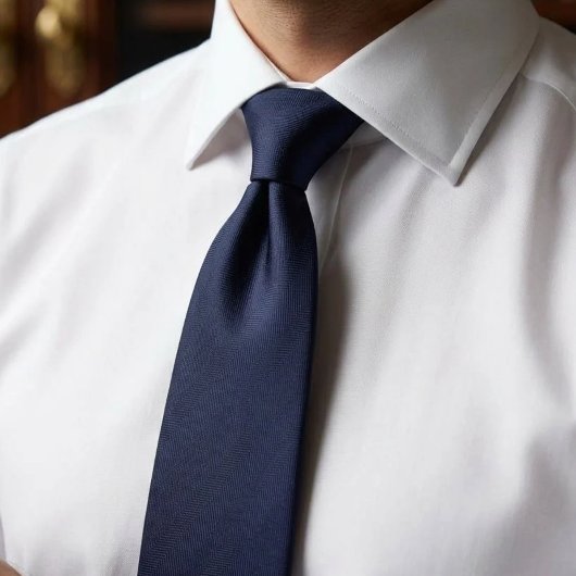 Mitternachtsblauer Textil-Solid Krawatte