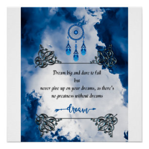 Mitternachtsblauer Traumweber Glossy Poster