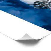 Mitternachtsblauer Traumweber Glossy Poster (Ecke)