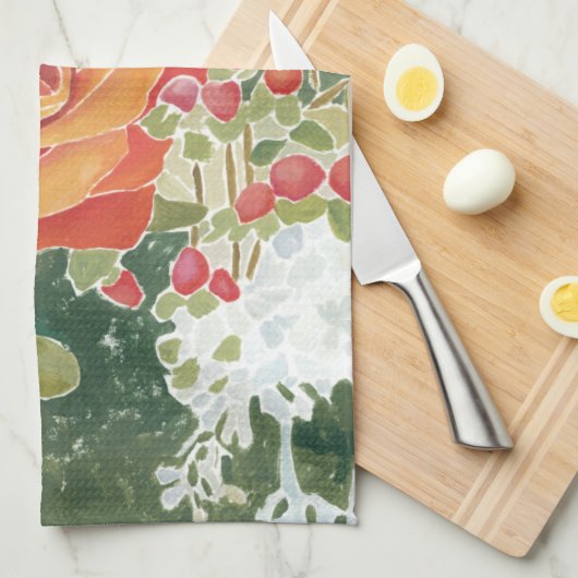 Mitternachtsblumen-IV Handtuch (Viertel Falte)