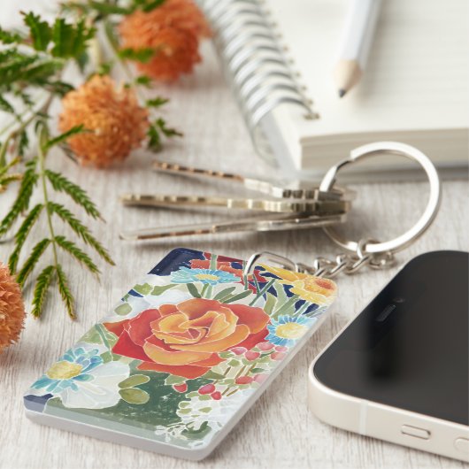 Mitternachtsblumen-IV Schlüsselanhänger (Vorderseite rechts)