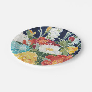 Mitternachtsblumeni Pappteller