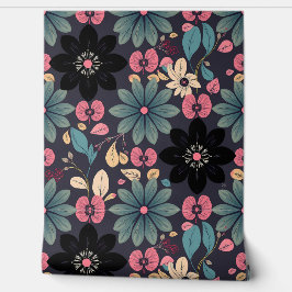 Mitternachtsblut: Die bezaubernde dunkle Blumenfan Tapete