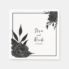 Mitternachtsblut: Ein dunkles Floral-Elegant Serviette