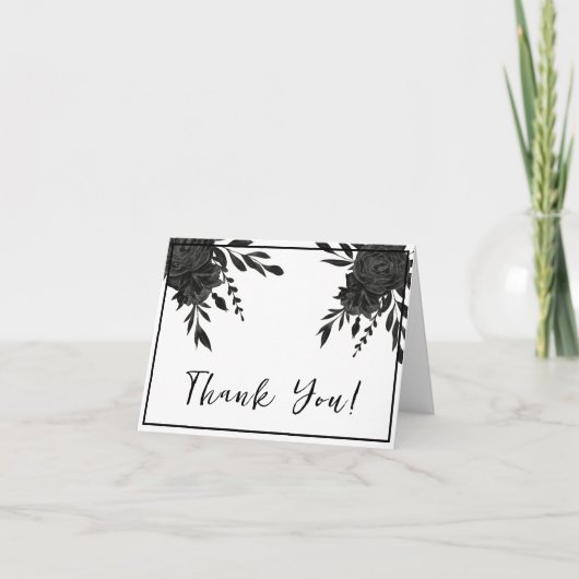 Mitternachtsblut: Eine dunkle Blumenhochzeit Dankeskarte (Vorderseite)