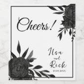 Mitternachtsblut: Eine dunkle Blumenhochzeit Weinetikett (Einzelnes Label)