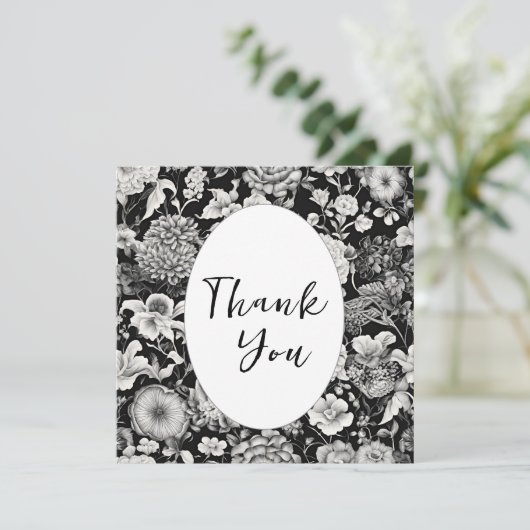 Mitternachtsblut: Eine dunkle Blüte Dankeskarte (Stehend Vorderseite)