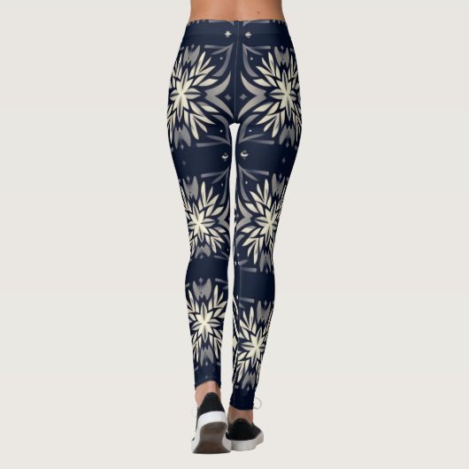 Mitternachtsblut Symmetrische Leggings (Rückseite)