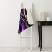 Mitternachtsblut - Tief Lila, Aquamarin und Gold A Sherpadecke (Beispiel)