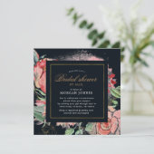 Mitternachtsblüte blumengeschmücktes Brautparty pe (Stehend Vorderseite)