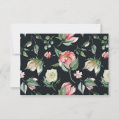 Mitternachtsblüte Blumenkarte UAWG Response Card RSVP Karte (Rückseite)