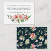 Mitternachtsblüte Blütendusche Begleitkarte (Vorne/Hinten)