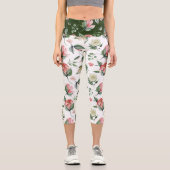 Mitternachtsblüte Capri Leggings (Vorderseite)