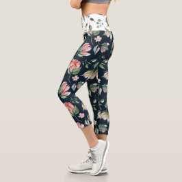 Mitternachtsblüte Capri Leggings