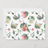 Mitternachtsblüte elegante Verlobung Einladung (Rückseite)