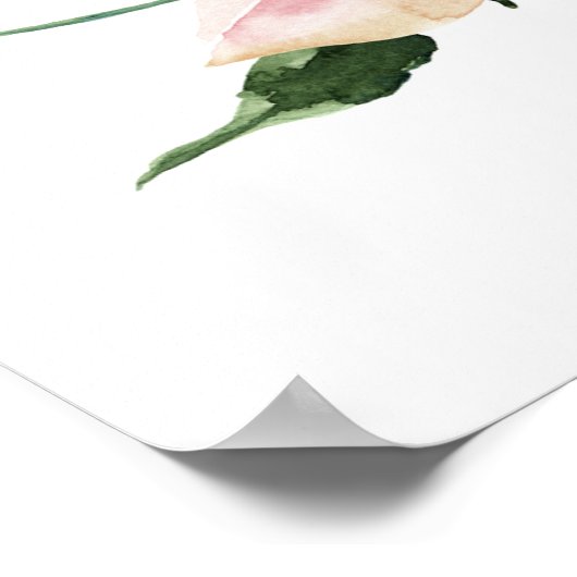 Mitternachtsblüte eleganter blumengeschmückter Emp Poster (Ecke)