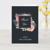 Mitternachtsblüte florale danke Ihnen gefaltete Ka Karte (Gelbe Blume)