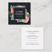 Mitternachtsblüte floraler Platz Visitenkarte (Vorne/Hinten)