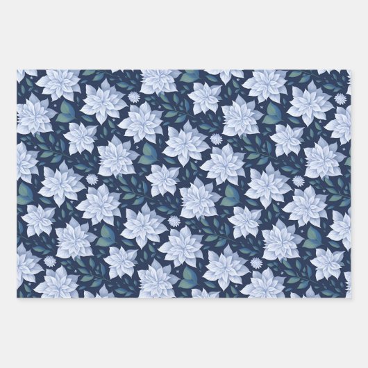 Mitternachtsblüte - geschenkpapier set (Vorderseite 3)