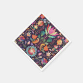 Mitternachtsblüten: Eine Blumensinfonie Serviette (Ecke)