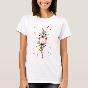 Mitternachtsblüten - Farbige Florale Echos T-Shirt