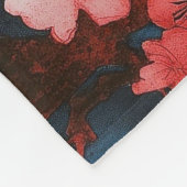 Mitternachtsblüten Fleecedecke (Ecke)