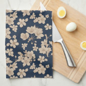 Mitternachtsblüten Geschirrtuch (Viertel Falte)