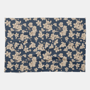 Mitternachtsblüten Geschirrtuch