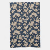 Mitternachtsblüten Geschirrtuch (Vertikal)