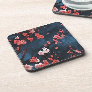 Mitternachtsblüten Getränkeuntersetzer