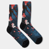 Mitternachtsblüten Socken (Rechts)