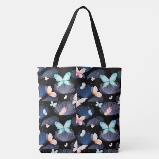 Mitternachtsbutterfliegen im Flug Tasche (Vorderseite)