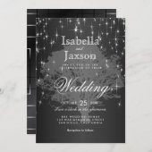 Mitternachtschwarz unter den Sternen Einladung zur (Vorne/Hinten)