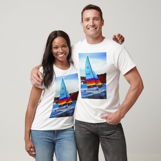 Mitternachtscowboy Hobie Segelboot T-Shirt (Unisex)