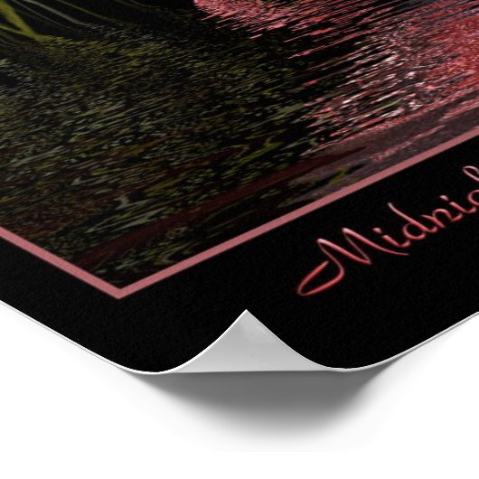 Mitternachtsdance des rosa Flamingo Poster (Ecke)