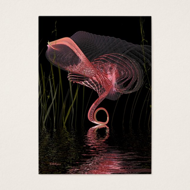 Mitternachtsdanz des rosa Flamingo - Künstlers Tra (Vorderseite)