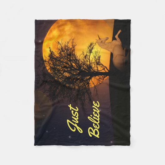 MitternachtsEinhorn Fleecedecke (Vorderseite)