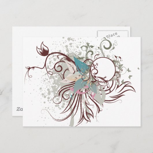 Mitternachtselegationsvektor Postkarte (Vorne/Hinten)