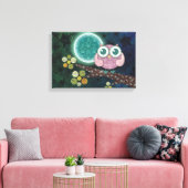 Mitternachtseule eingewickelte Leinwand-Wand-Kunst Leinwanddruck (Insitu (Wohnzimmer))