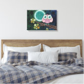 Mitternachtseule eingewickelte Leinwand-Wand-Kunst Leinwanddruck (Insitu (Schlafzimmer))
